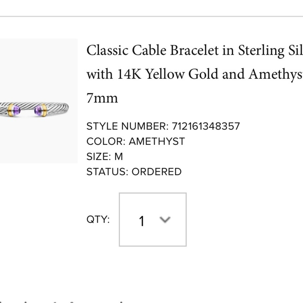 DAVID YURMAN 💜 AUTHENTIC Classic Cable Bracelet 7mm - Picture 14 of 15